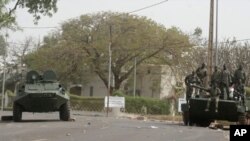 Soldats dans le quartier de Koulouba, Bamako, Mali. (Photo datant du 23 mars 2012)