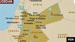 Peta wilayah Suriah, perbatasan Jordan dan Israel