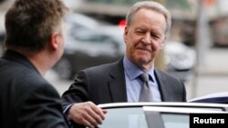 Kepala negosiator NAFTA Kanada Steve Verheul setelah pertemuan dengan pemimpin Buruh di Ottawa, Ontario, Kanada, 28 Maret 2018. 