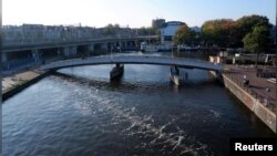 View of the "The Bubble Barrier" in Amsterdam, Netherlands October 31, 2019. 