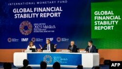 საერთშორისო სავალუტო ფონდის (IMF) პრესკონფერენცია. მარაქეში, მაროკო. 10 ოქტომბერი, 2023 წ.