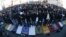 Muslims attend an Eid al-Adha mass prayer in Moscow, Oct. 15, 2013. 