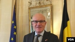 Dirk Wouters, Belgium's ambassador to the United States, is pictured at his residence in Washington. (Natalie Liu/VOA)