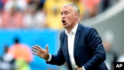 Didier Deschamps à Brasilia, au Brésil, lors de la Coupe du Monde 2014 (AP Photo / Martin Meissner)