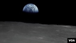 Posada Apolla 16 snimila je pojavljivanje Zemlje ručnom Haselblat kamerom tokom druge misije na Mjesecu.