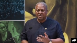 FILE - Ghana President John Dramani Mahama.