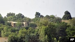 A photo taken on September 13, 2011 shows an official guesthouse, the Villa du Conseil de l'Entente, in Niamey, where officials of the ousted Libyan regime are allegedly staying.
