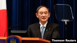 스가 요시히데 일본 총리. 