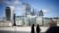 FILE - The City of London financial district in Britain, March 19, 2021.