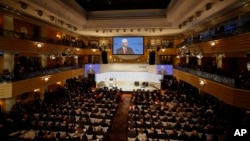 Potpredsjednik SAD Mike Pence govori na Minhenskoj konferenciji o sigurnosti, 16. februar 2019.