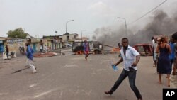 Une manifestation anti-gouvernement à Kinshasa, RDC, 19 janvier 2015.