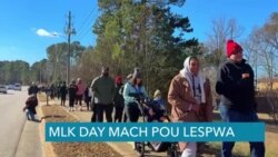 Fredi pa Anpeche Moun Kawolin di No Pran Lari pou Onore Doktè Martin Luther King Jr