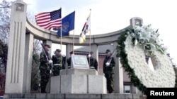 서울 용산 연합사령부 내에 있는 미 8군 한국전 전사자 기념비. (자료사진)