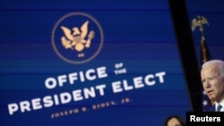 조 바이든 미국 민주당 대통령 후보와 카멀라 해리스 부통령 후보가 7일 델라웨어주 일밍턴에서 신종 코로나바이러스 대응 태스크포스 구성을 발표했다.