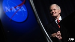 Kepala NASA Bill Nelson memberikan konferensi pers tentang Fenomena Anomali Tak Dikenal (UAP) di kantor pusat NASA di Washington, DC hari Kamis, 14 September 2023.