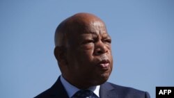 John Lewis dalam konferensi pers di Gedung Putih, Washington, 24 September 2017.