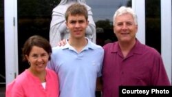 This photo of Benjamin Stassen and his parents, Alice and Jay, was taken shortly before his suicide. His parents are trying to access various social media and email accounts to find clues as to why he took his life. (Courtesy Alice and Jay Stassen)