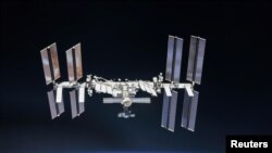 Stasiun Antariksa Internasional diabadikan oleh kru Expedition 56 dari wahana antariksa Soyuz.
