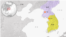 Map of Democratic People's Republic of Korea and Republic of Korea