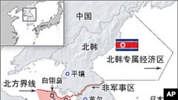 朝鲜半岛和有争议海域略图