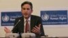 United Nations Special Rapporteur David Kaye speaks about the situation of the right to freedom of opinion and expression in Turkey, in Ankara, Turkey, Friday, Nov. 18, 2016.