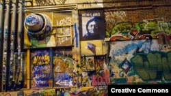 Graffiti on wall of Art Alley in Rapid City, South Dakota. (Photo by Ed Yourdon)