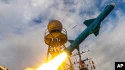 타이완 국방부가 지난해 5월 슝펑-II 순항미사일 시험발사 장면을 공개했다.