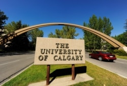 FILE - The entrance way to the University of Calgary in Calgary, Alberta, August 26, 2010.