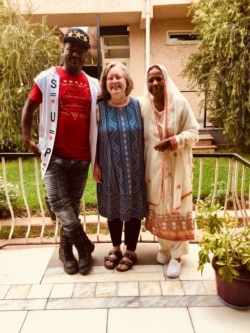 Andrea Kelley (C) founded Beteseb Felega-Ethiopian Adoption Connection after struggling to find her son’s biological family. He group reconnected Swedish actor Mans Clausen, not shown, with his Ethiopian birth family. (Courtesy of Andrea Kelley)