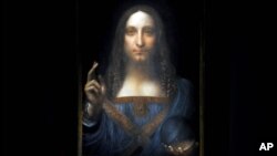 Leonardo da Vinci's painting “Salvator Mundi,” or “Savior of the World,” dating from around 1500. 