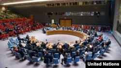 Suasana pertemuan Dewan Keamanan PBB.