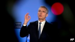 Sekjen NATO, Jens Stoltenberg di markas Besar NATO, Brussels, 25 Januari 2019. (Foto: dok).