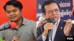 រូប​ផ្សំ៖ លោក​ពេជ្រ ស្រស់ ប្រធាន​គណបក្ស​យុវជន​កម្ពុជា និង​លោក​កឹម សុខា ប្រធាន​គណបក្ស​សង្រ្គោះ​ជាតិ។ (VOA Khmer)