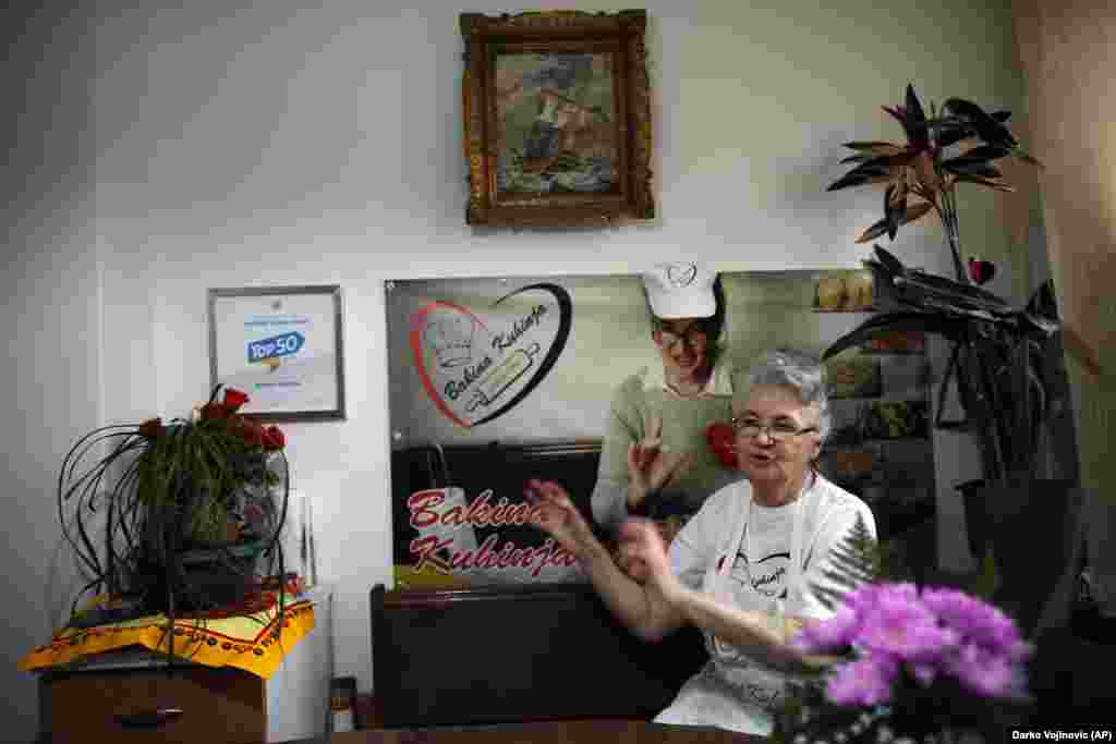 Jelena Petrovic speaks during an interview. She and husband Milan watch her YouTube channel.