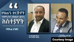 አቶ ውብሸት ሙላት የሕግ ምሑር፣ አቶ ዩሃንስ አብርሃ የቀድሞ ዲፕሎማት ሲሆኑ አሁን ካናዳ ይገኛሉ