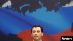 FILE - Kirill Shamalov, Sibur stockholder and then husband of President Vladimir Putin's daughter, Yekaterina Tikhonova, attends a session of the National Oil and Gas Forum in Moscow, Russia, April 20, 2016. 