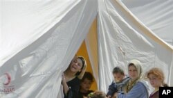 6月14日在土耳其一所难民营里的叙利亚难民