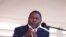 FILE - Mozambique's President Filipe Nyusi speaks during Armed Forces Day celebrations in Pemba, Mozambique, Sept. 25, 2021.