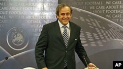 President UEFA Michel Platini mengatakan bahwa rekayasa pertandingan dan pasar taruhan menjadi ancaman serius bagi masa depan sepakbola (foto: dok). 