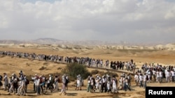 La marche des femmes israéliennes et palestiniennes, près du fleuve Jourdain, Cisjordanie occupée, le 8 octobre 2017.