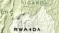 Map of Rwanda, where the National Police is now made up of 20% women.