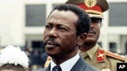 L'ancien président éthiopien Mengistu Haile Mariam, à Abbis Addas le 9 août 1990.