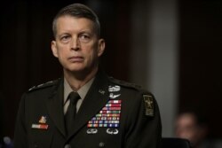 U.S. Army Lieutenant General Daniel R. Hokanson testifies before the Senate Armed Services Committee during his confirmation hearing to lead the National Guard, June 18, 2020.