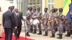 Le président gabonais Bongo à une cérémonie depuis son AVC