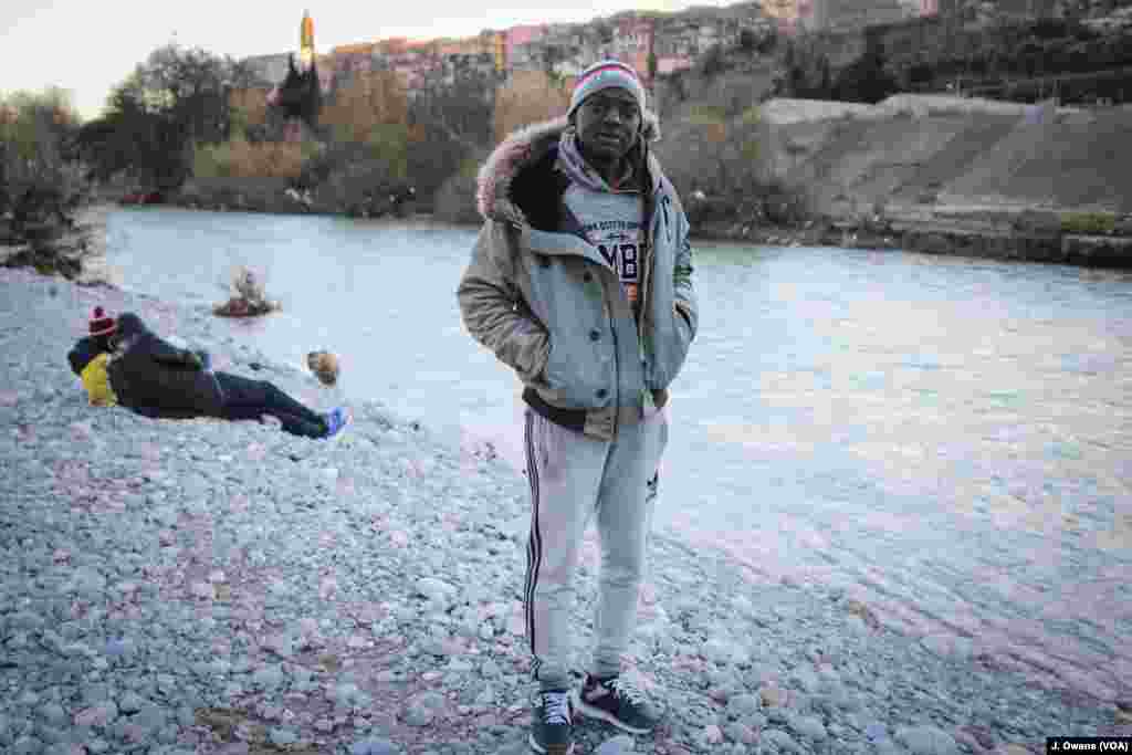 Salah Baker Alam, from Darfur in Sudan, is seen in Ventimiglia, Italy. Alam has tried unsuccessfully to cross into France five times, but says he will not give up.