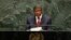FILE - Angolan President Joao Lourenco speaks at the 74th session of the United Nations General Assembly at the United Nations headquarters in New York City, Sept. 24, 2019. 