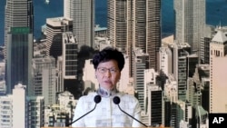 Izvršna direktorka Hong Konga Kari Lam na konferenciji za novinare, 15. jun 2019.