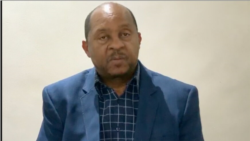 Obediah Moyo, Zimbabwe’s health minister, says the government is aware of the disappearance of Dr Mugombeyi on Sept. 16, 2019 in Harare, he said he had reached security forces over the issue. (C. Mavhunga/VOA)