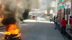 Tires Burn in Jeremie, Haiti