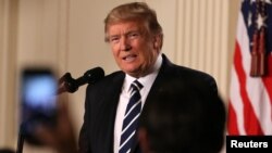 President Donald Trump at the White House in Washington, Jan. 31, 2017.